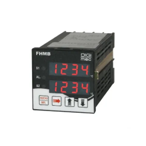 CONTROL DE TEMP. DIGITAL MICROP. DOBLE DISPLAY (TC: J,K,PT-100) 90-240V DIGIMEC FHMB-116